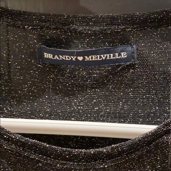 Brandy Melville Shimmery / Glittery See Thru Shirt - Picture 3 of 5